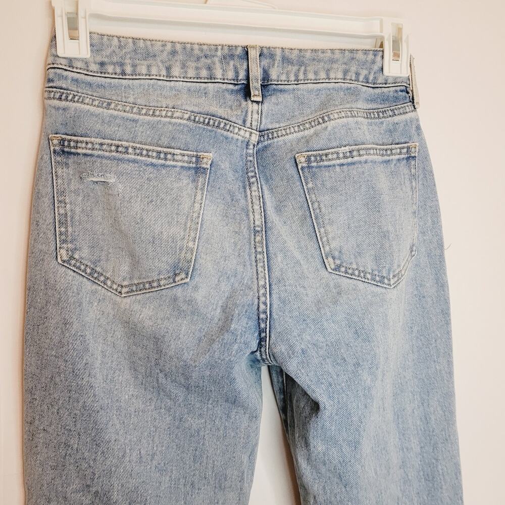 Pac Sun womens distressed Eco light wash high rise mom jean size 24 - Picture 6 of 7
